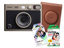 Fujifilm INSTAX mini Evo, Titanium + Colorfilm 20ks & Mermaid film 10ks + pouzdro