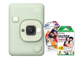 Fujifilm INSTAX mini LiPlay, zelená + Colorfilm 20ks & Mini Spray Art 10ks