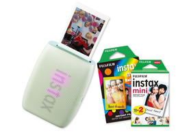 Fujifilm INSTAX Mini Link 3, zelená + Colorfilm 20ks & Rainbow film 10ks